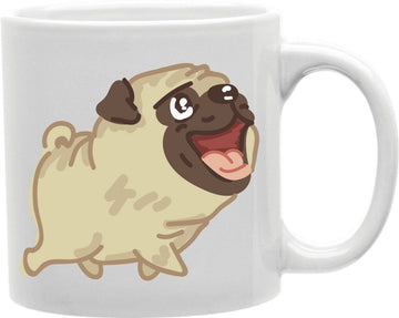 Happy Pug Coffee and Tea Ceramic Mug 11oz