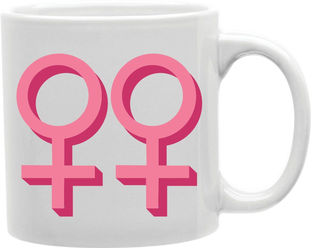 Female Symbols Pink Coffee and Tea Ceramic Mug 11oz