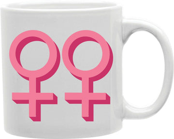 Female Symbols Pink Coffee and Tea Ceramic Mug 11oz