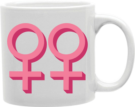 Female Symbols Pink Coffee and Tea Ceramic Mug 11oz