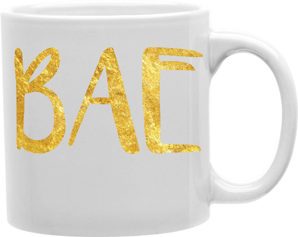 Gold BAE Coffee and Tea Ceramic Mug 11oz