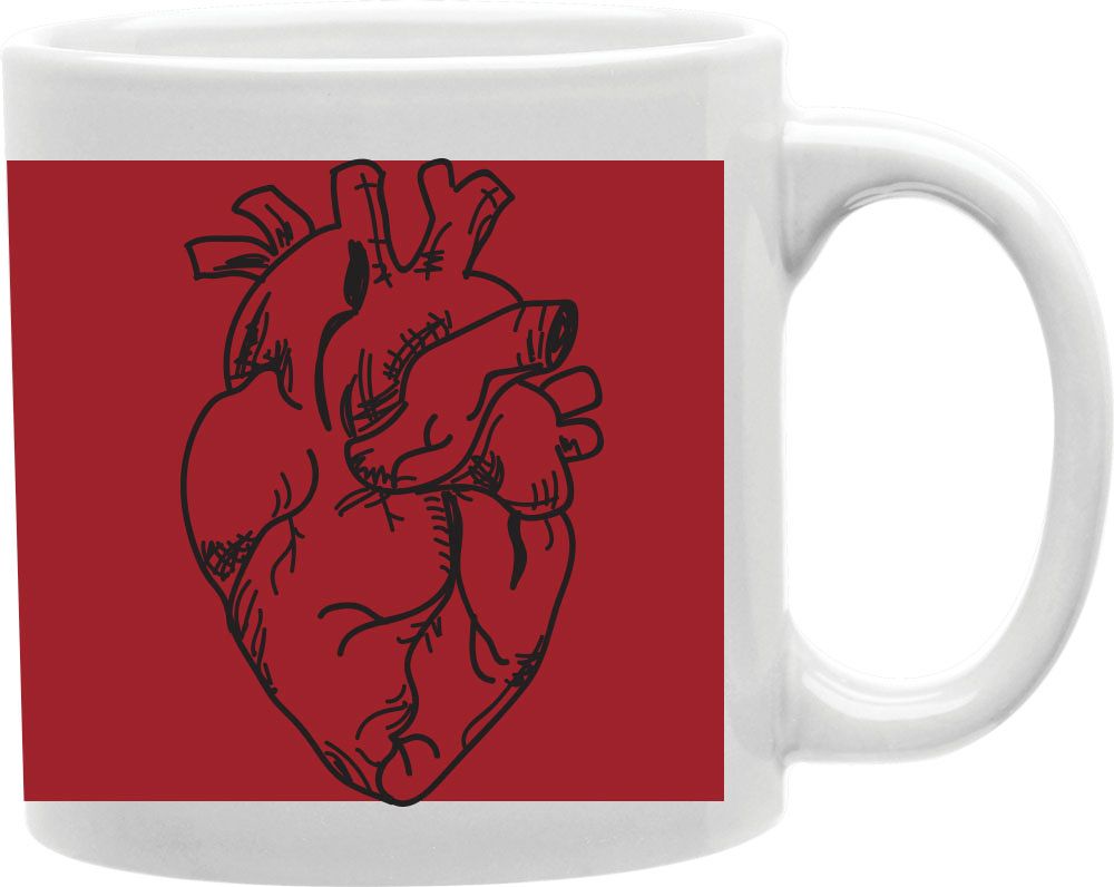 Anatomical Heart Coffee and Tea Ceramic Mug 11oz