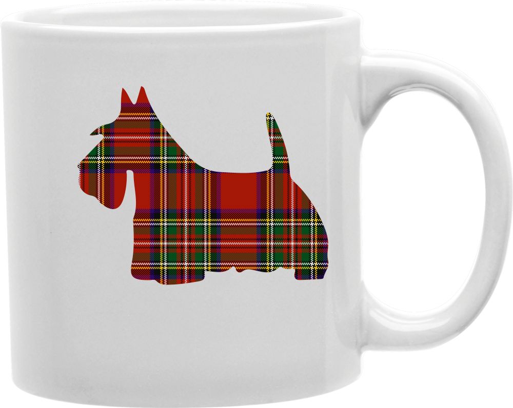 Tartan Scottie Dog Coffee and Tea Ceramic Mug 11oz