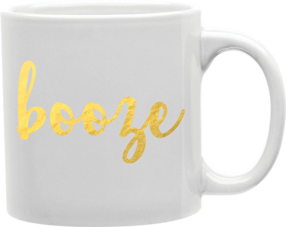Gold Booze Coffee and Tea Ceramic Mug 11oz