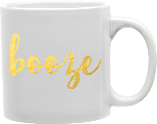 Gold Booze Coffee and Tea Ceramic Mug 11oz