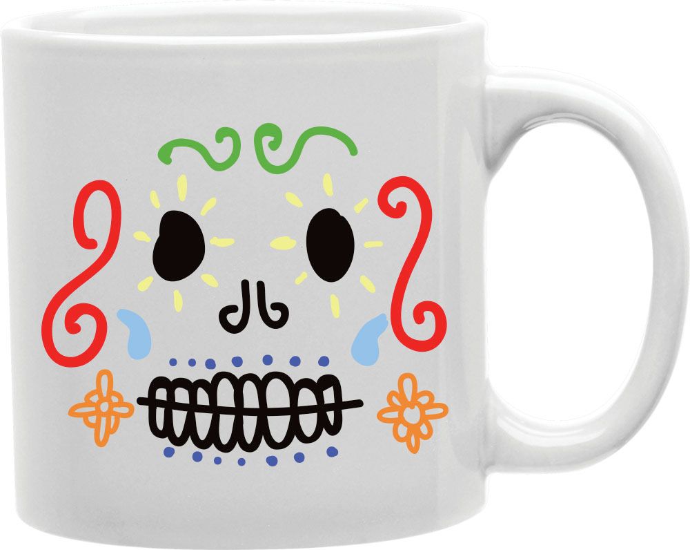 Sugar Skull Face Coffee and Tea Ceramic Mug 11oz