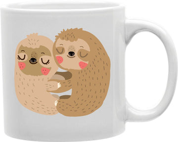 Hugging Sloths Coffee and Tea Ceramic Mug 11oz