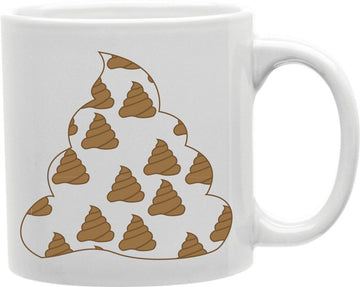 Poop Emoji Pattern Poop Coffee and Tea Ceramic Mug 11oz