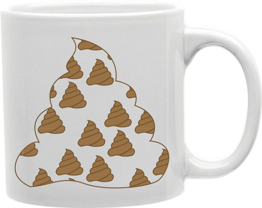 Poop Emoji Pattern Poop Coffee and Tea Ceramic Mug 11oz