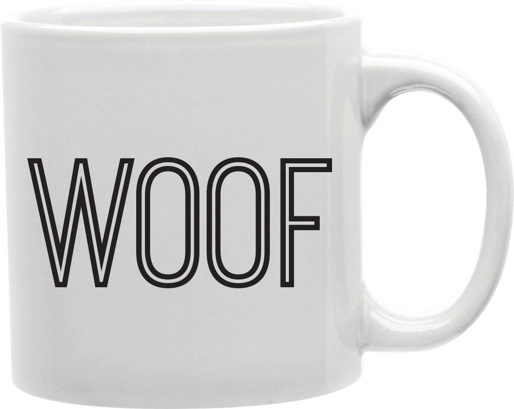 Woof Outline Coffee and Tea Ceramic Mug 11oz