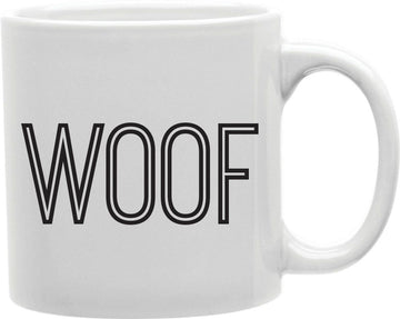 Woof Outline Coffee and Tea Ceramic Mug 11oz