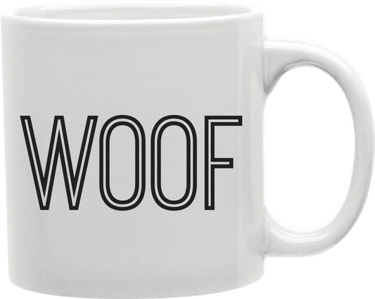 Woof Outline Coffee and Tea Ceramic Mug 11oz