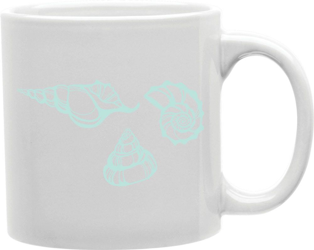 Blue Seashells Coffee and Tea Ceramic Mug 11oz