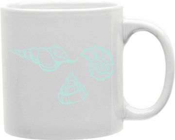 Blue Seashells Coffee and Tea Ceramic Mug 11oz