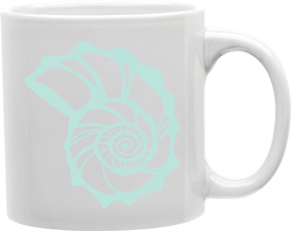 Blue Spiral Shell Coffee and Tea Ceramic Mug 11oz