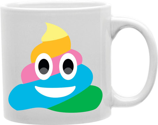 Rainbow Poop Emoji Coffee and Tea Ceramic Mug 11oz