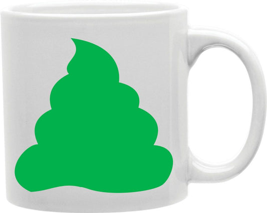 Green Poop Emoji Coffee and Tea Ceramic Mug 11oz