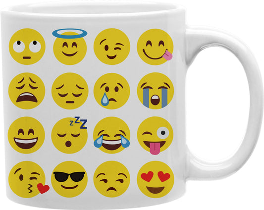 Emoji Collage Coffee and Tea Ceramic Mug 11oz