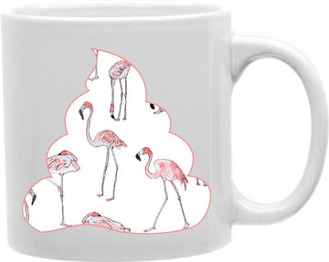 Flamingo Print Poop Coffee and Tea Ceramic Mug 11oz
