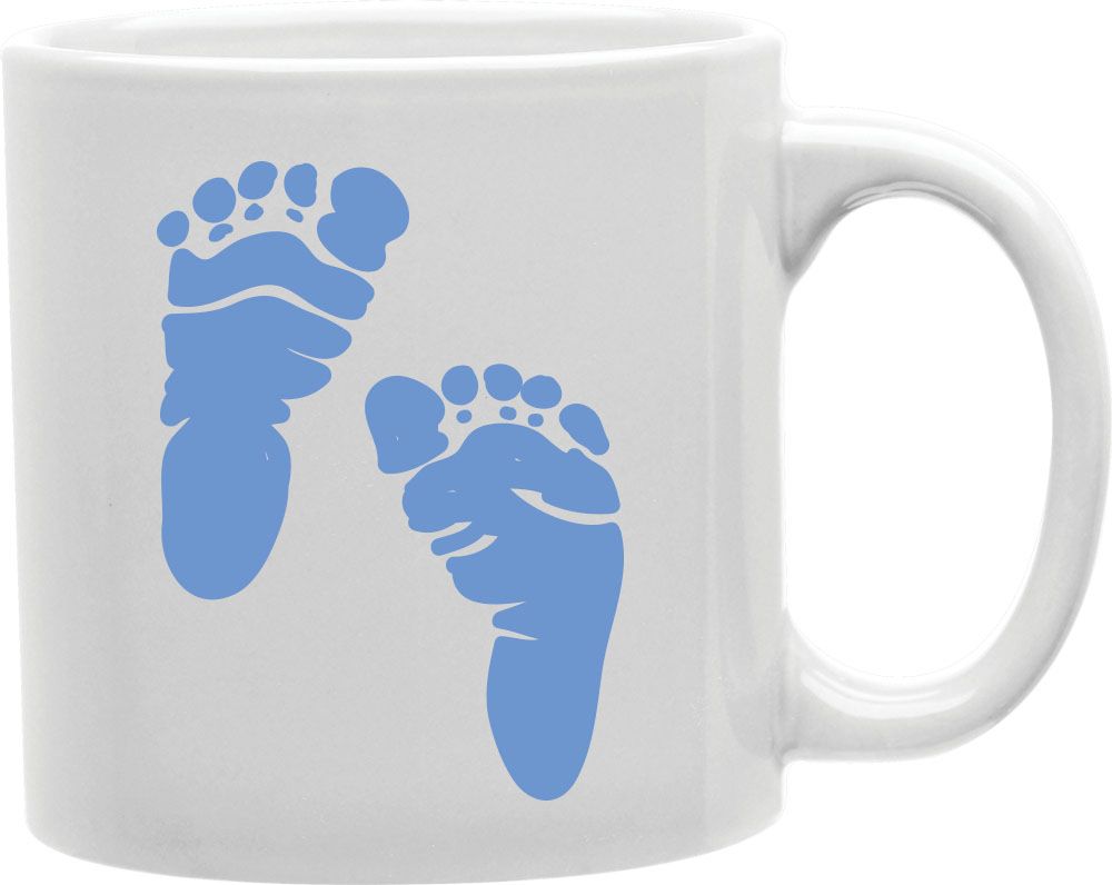 Blue Baby Feet Coffee and Tea Ceramic Mug 11oz
