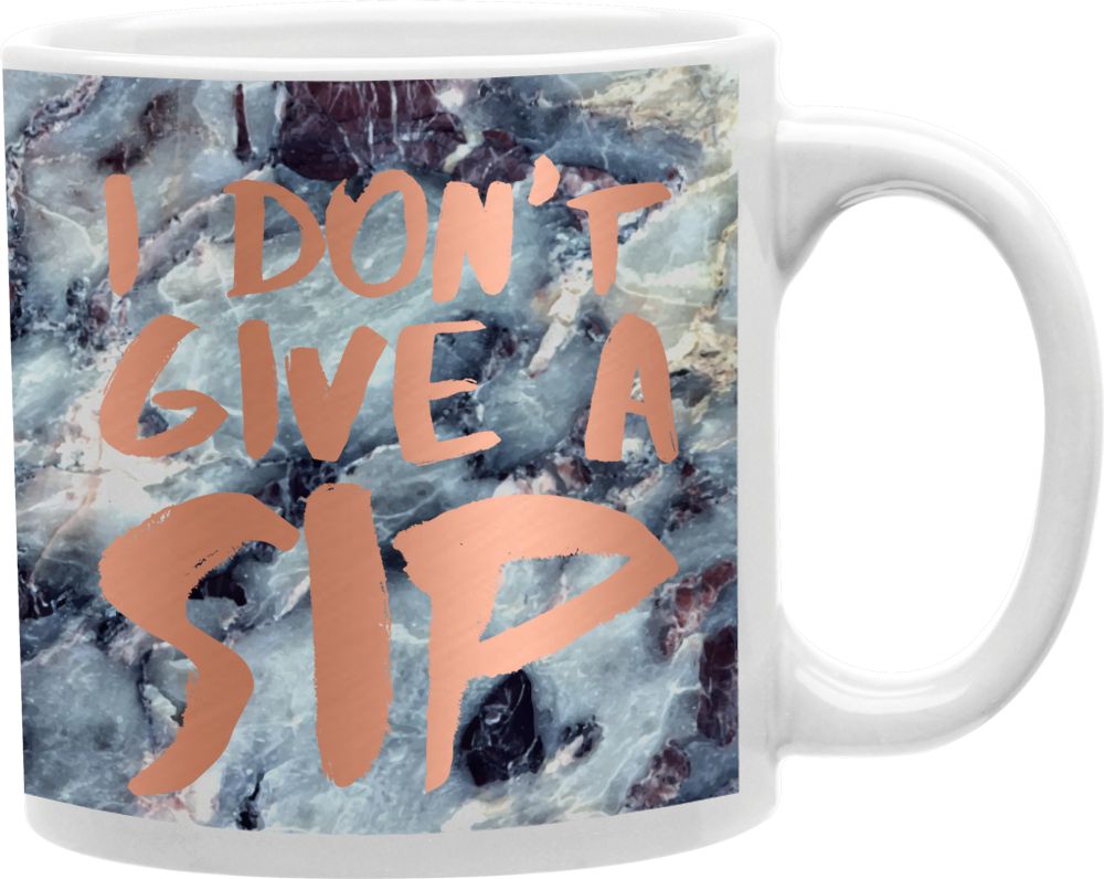 I Don't Give A Sip Blue Marble Coffee and Tea Ceramic Mug 11oz
