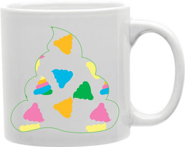 Rainbow Poop Pattern Poop Coffee and Tea Ceramic Mug 11oz