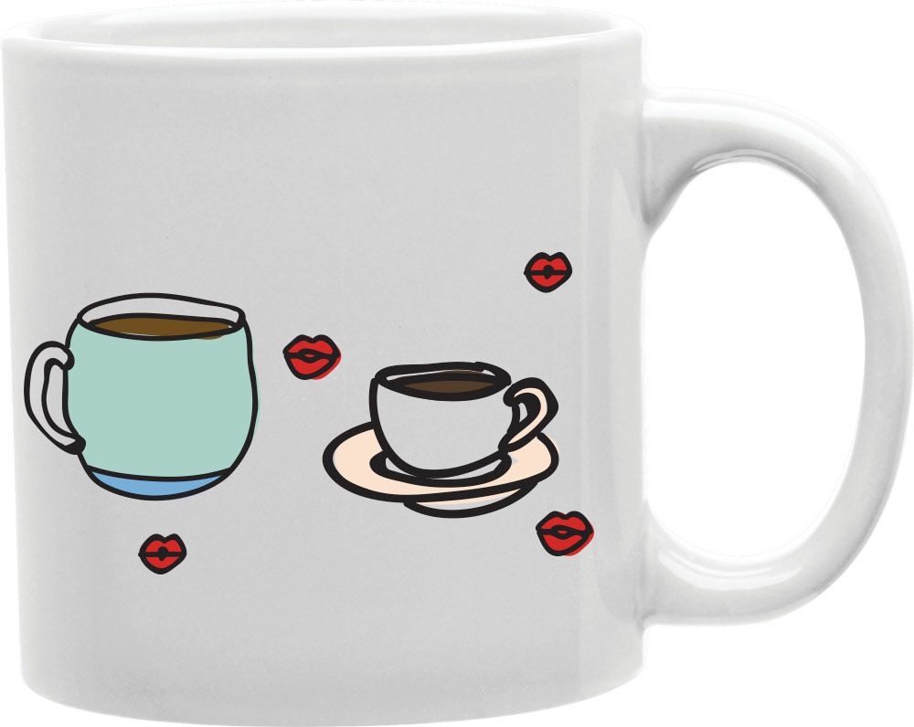 Mugs And Kisses Cups Coffee and Tea Ceramic Mug 11oz