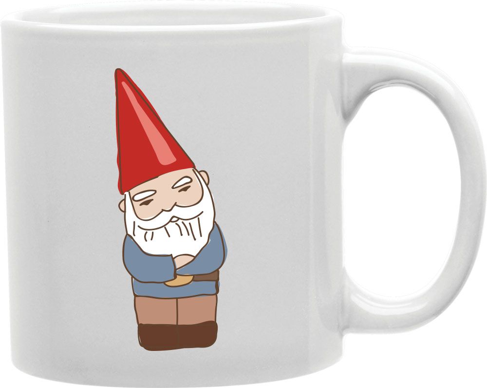 Leaning Gnome Coffee and Tea Ceramic Mug 11oz