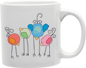 Colorful Birds Coffee and Tea Ceramic Mug 11oz