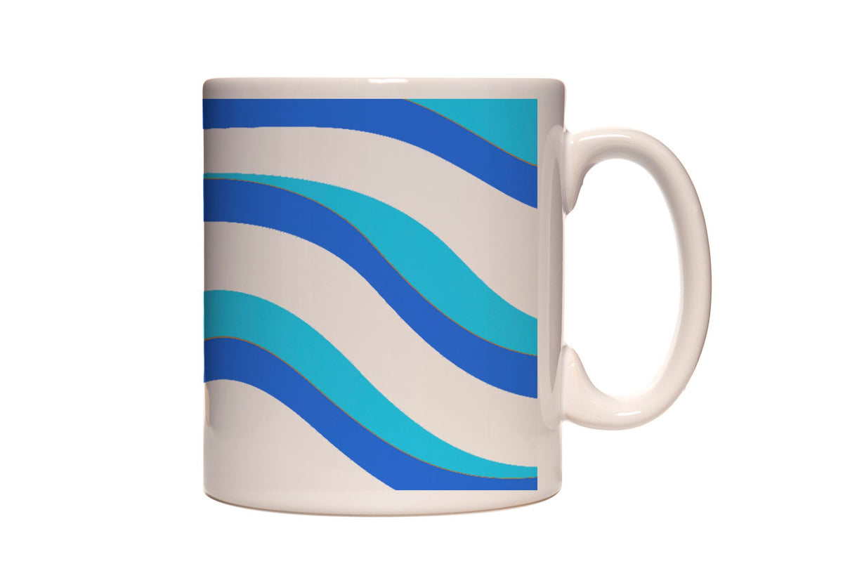 Blue Waves Coffee and Tea Ceramic Mug 11oz