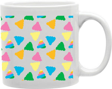Rainbow Poop Pattern Coffee and Tea Ceramic Mug 11oz