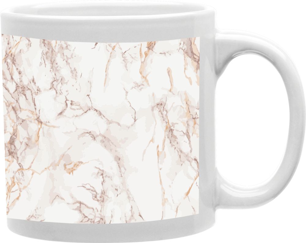 White And Gold Marble Coffee and Tea Ceramic Mug 11oz