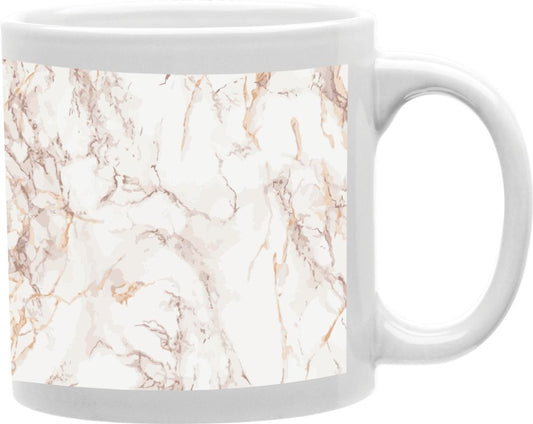 White And Gold Marble Coffee and Tea Ceramic Mug 11oz