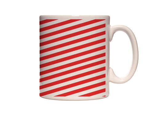 Candy Cane Stripes Coffee and Tea Ceramic Mug 11oz