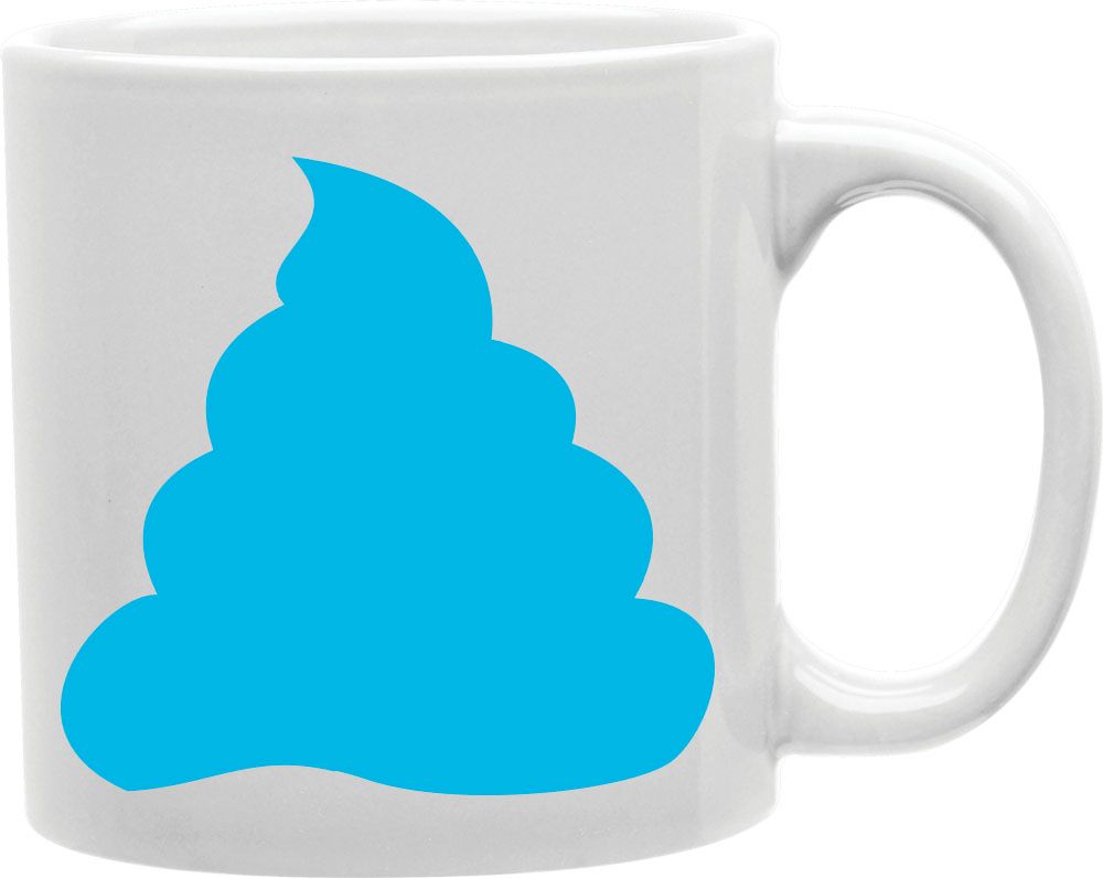 Blue Poop Emoji Coffee and Tea Ceramic Mug 11oz