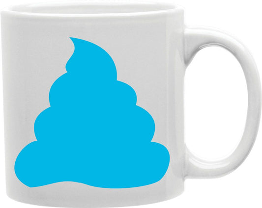 Blue Poop Emoji Coffee and Tea Ceramic Mug 11oz