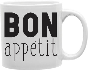 Bon Appetit Bold Coffee and Tea Ceramic Mug 11oz