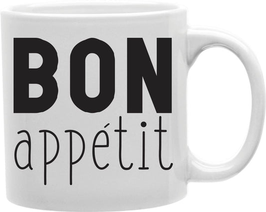 Bon Appetit Bold Coffee and Tea Ceramic Mug 11oz