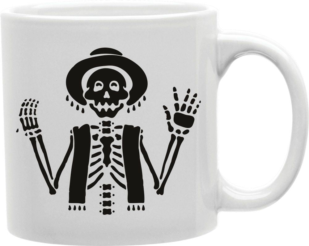 Waving Skeleton Coffee and Tea Ceramic Mug 11oz