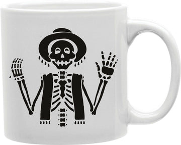 Waving Skeleton Coffee and Tea Ceramic Mug 11oz