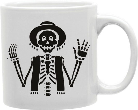 Waving Skeleton Coffee and Tea Ceramic Mug 11oz