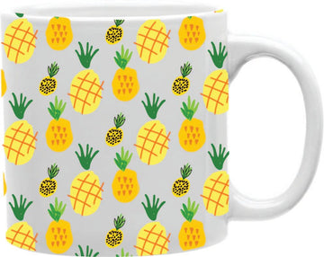 Pineapple Pattern Coffee and Tea Ceramic Mug 11oz