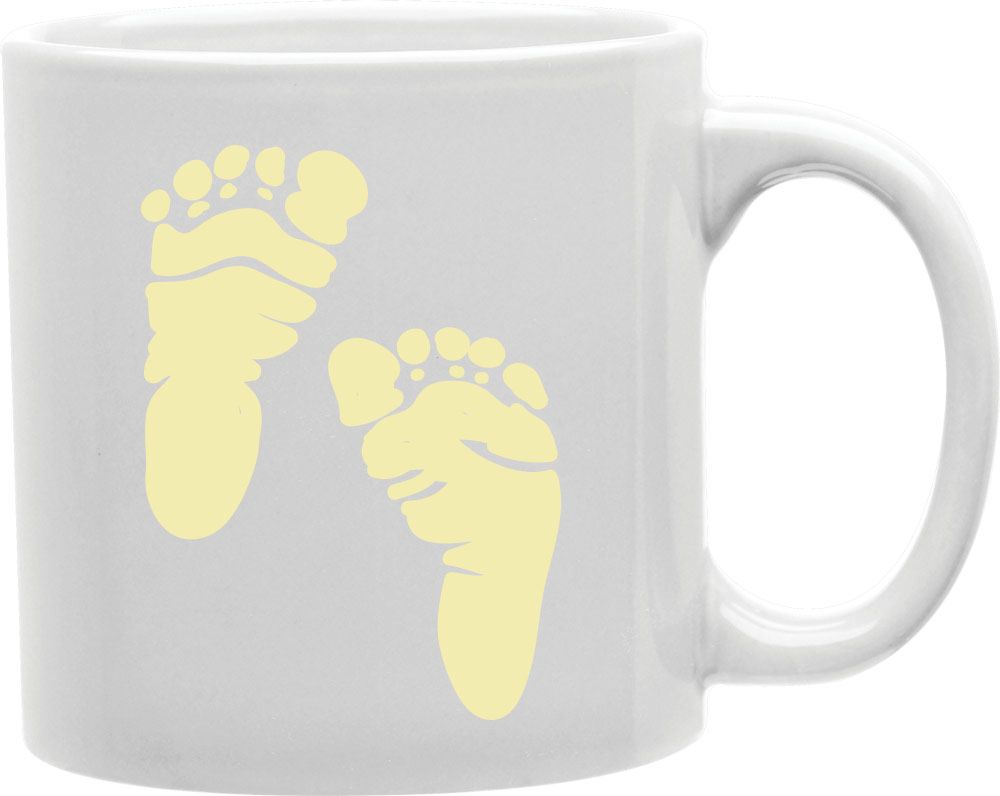 Yellow Baby Feet Coffee and Tea Ceramic Mug 11oz