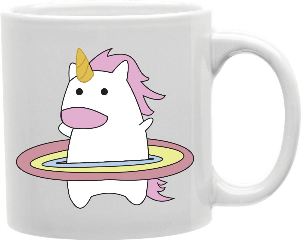 Hula Hoop Unicorn Coffee and Tea Ceramic Mug 11oz