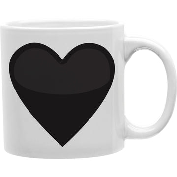 Black Heart Coffee Mug  Coffee and Tea Ceramic  Mug 11oz