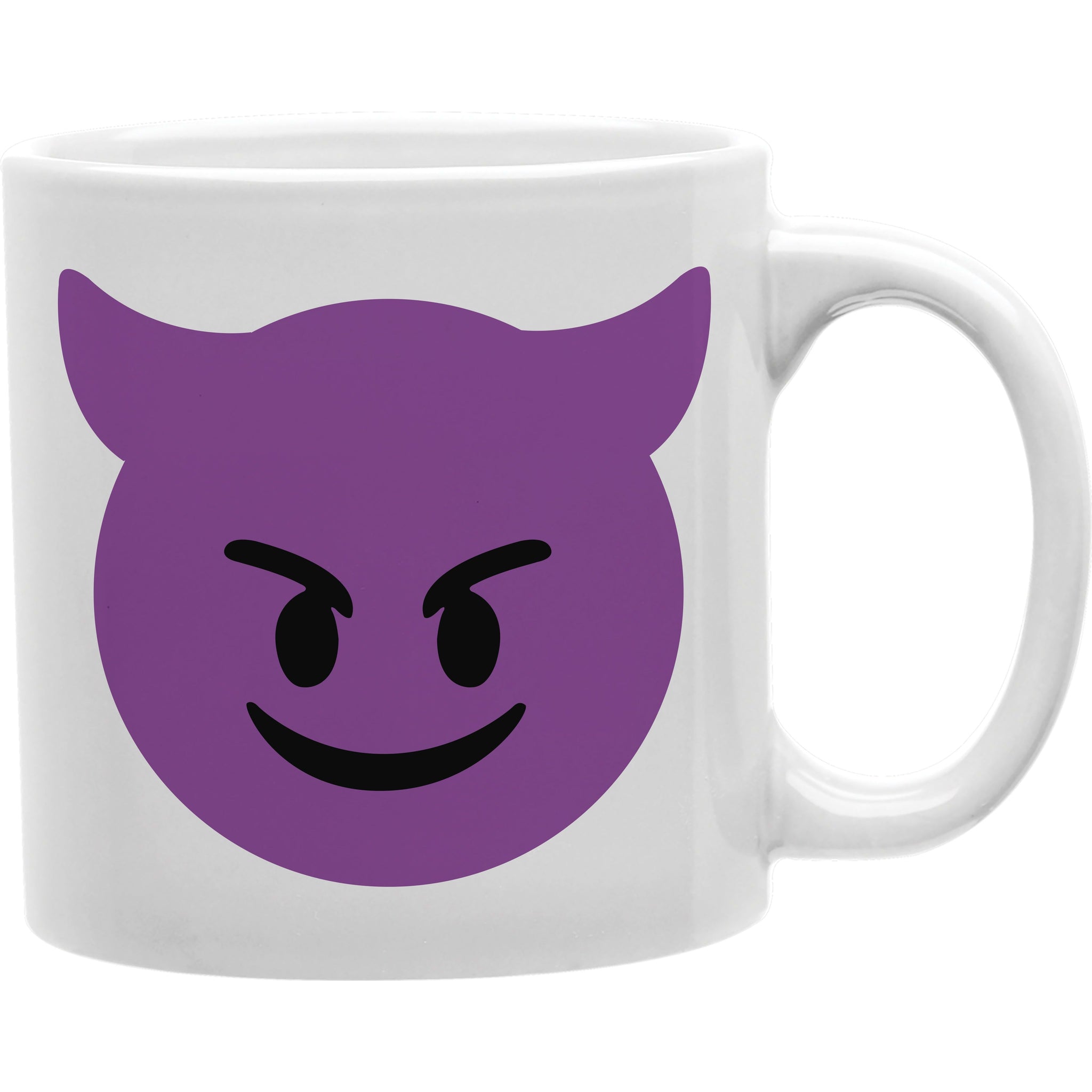 purple devil face Emoji coffee Mug  Coffee and Tea Ceramic  Mug 11oz