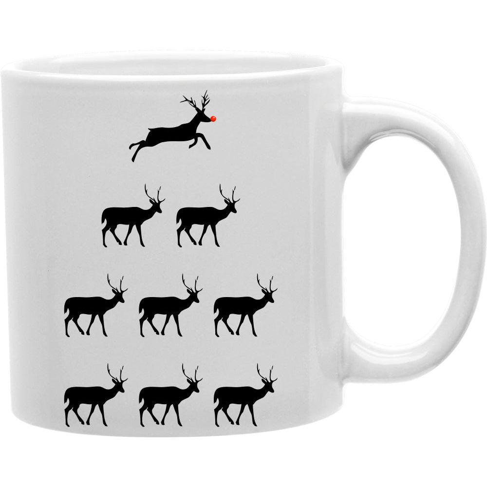 Deer Christmas Tree  Coffee and Tea Ceramic  Mug 11oz