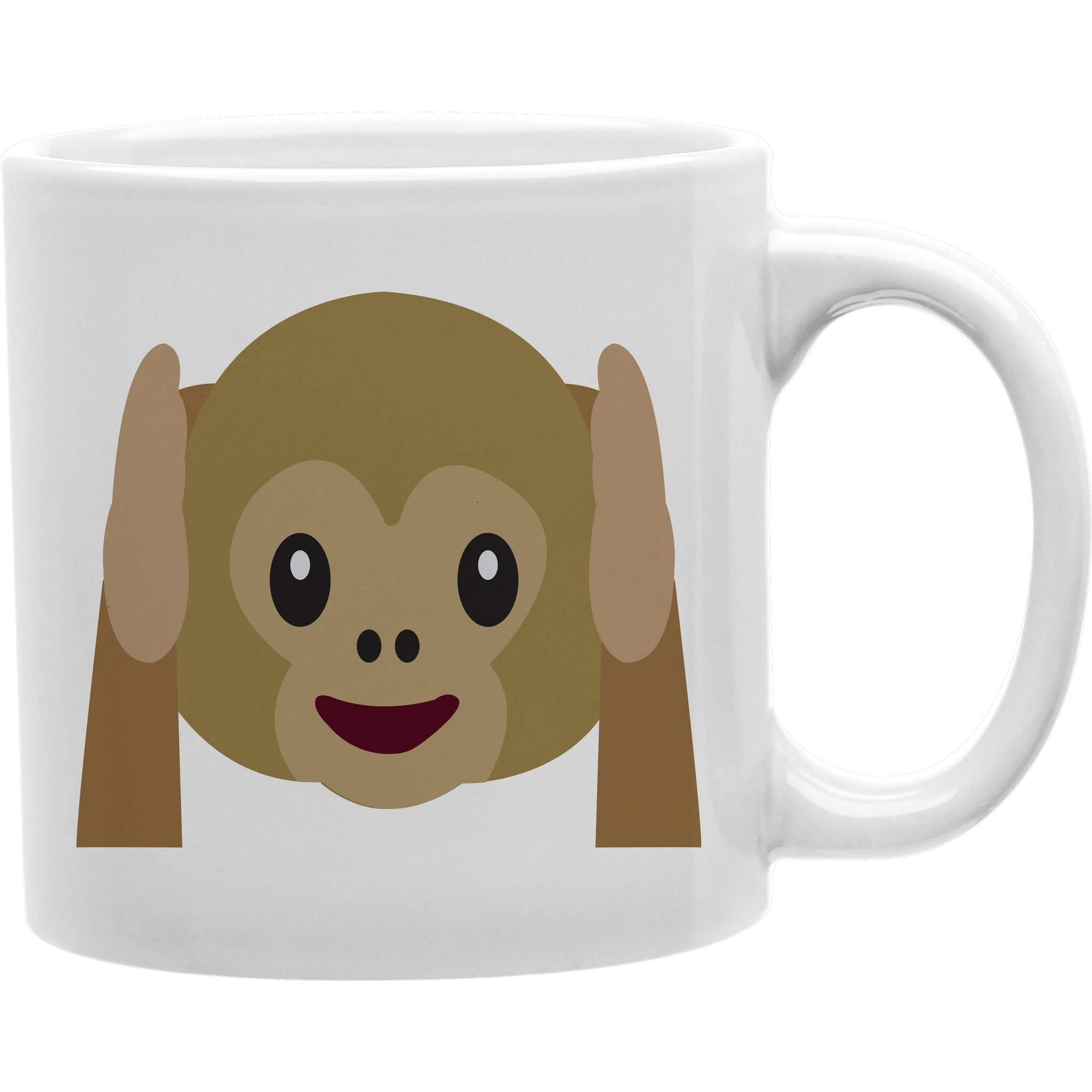hear no evil monkey Emoji coffee Mug  Coffee and Tea Ceramic  Mug 11oz