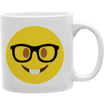 nerd with glasses face Emoji coffee Mug  Coffee and Tea Ceramic  Mug 11oz