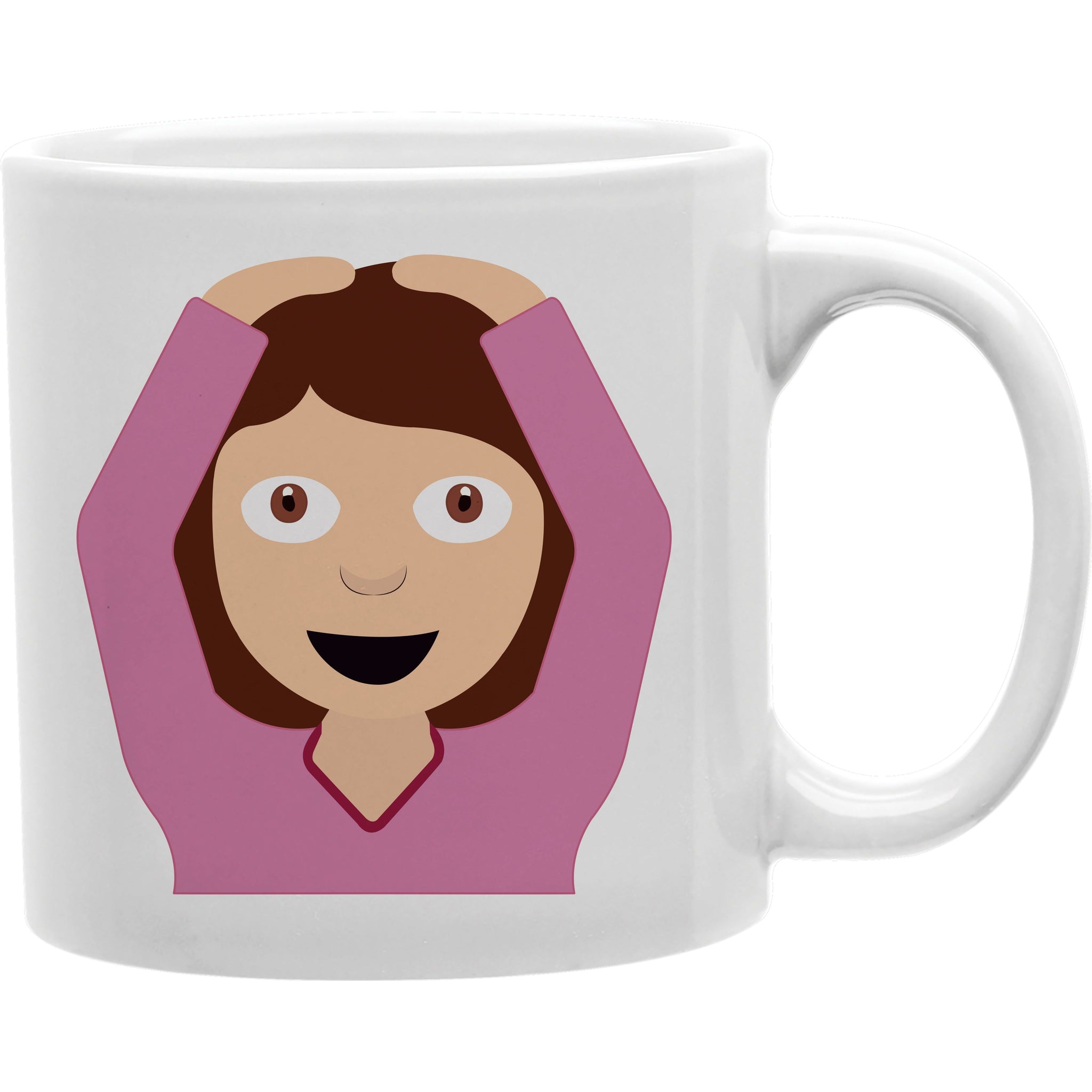 girl oh no Emoji coffee Mug  Coffee and Tea Ceramic  Mug 11oz